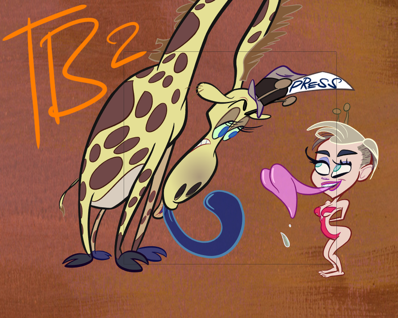 Illustration for article titled John Kricfalusi's collaboration with Miley Cyrus continues, now with pictures